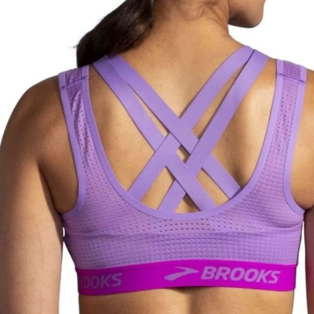 Brooks Drive Mesh Run Bra Purple size small